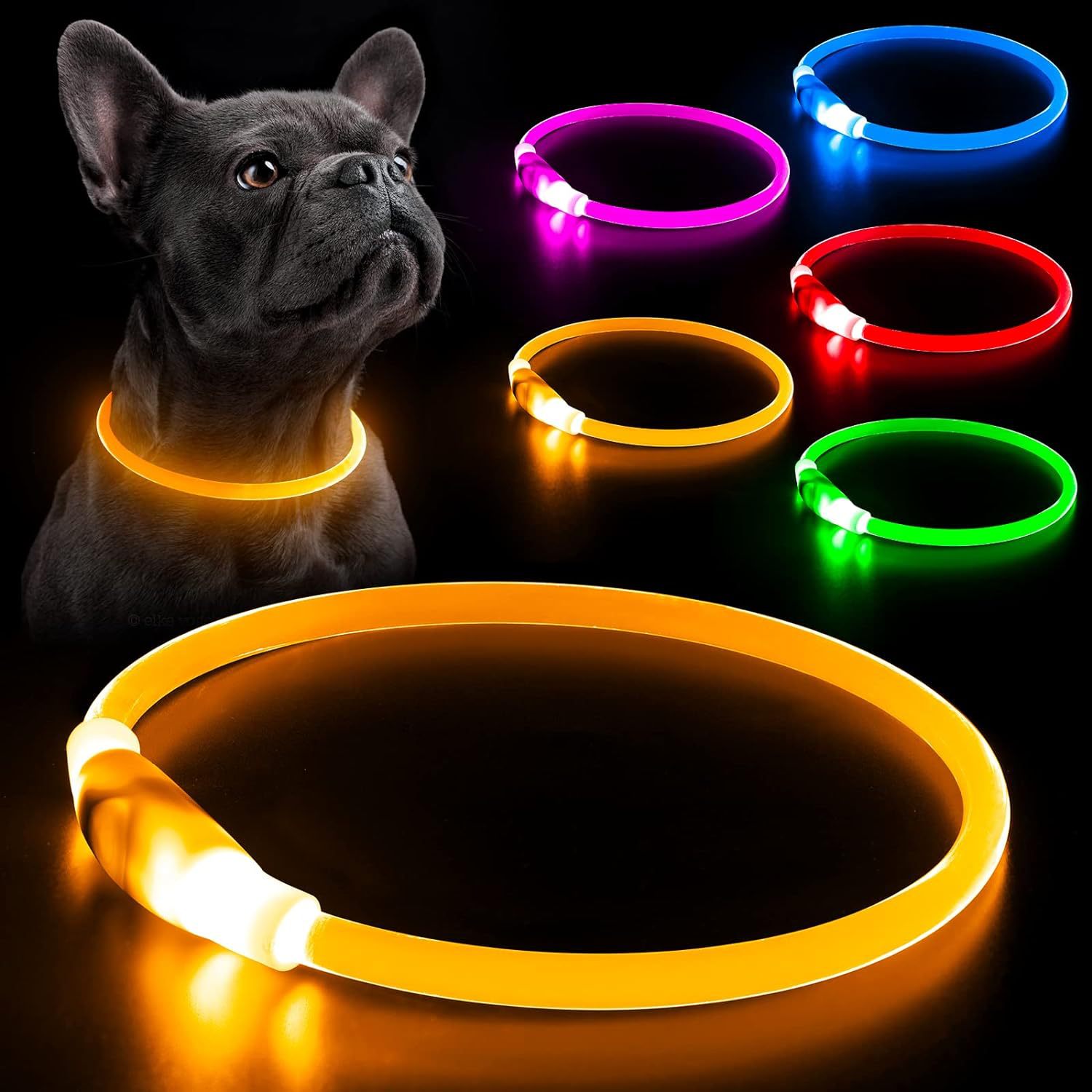 Tech Dog Accessories - Collare per cani a LED ricaricabile