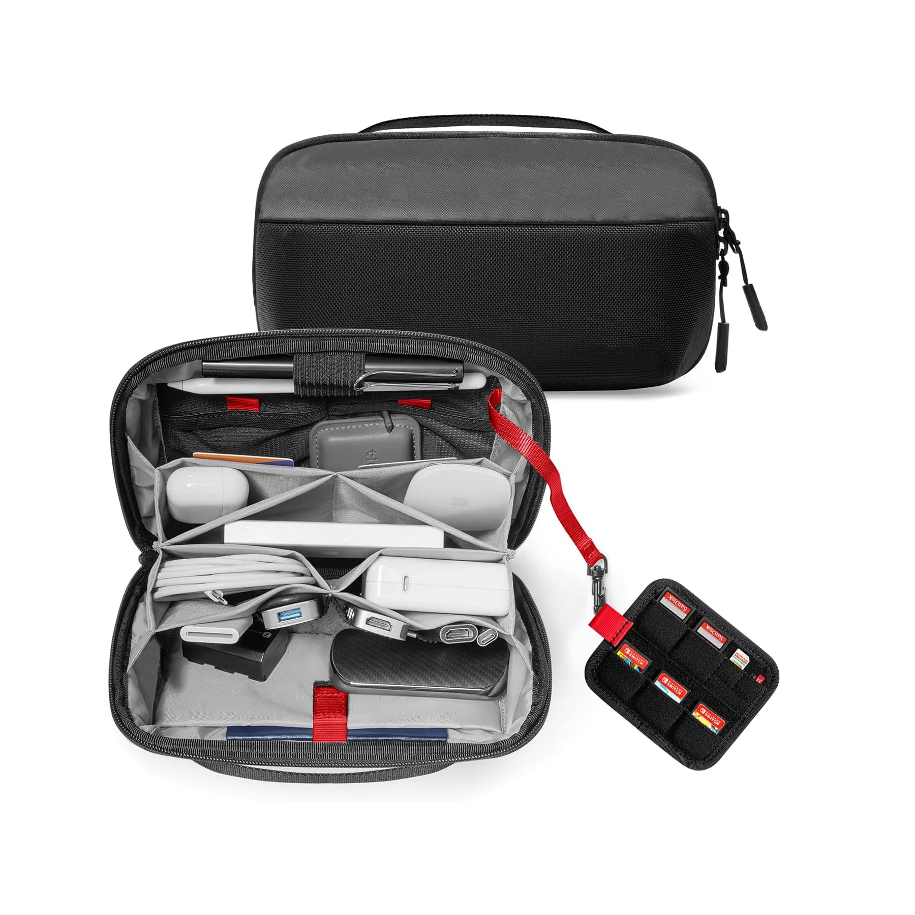 Tech Accessories Storage - Organizer da Viaggio per Dispositivi Elettronici,