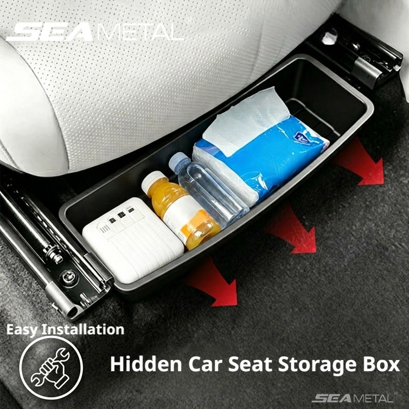 Tech Accessories For Car - SEAMETAL Scatola portaoggetti sotto il sedile,