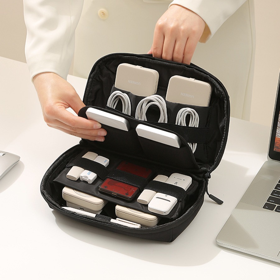 Tech Accessories Storage - Organizer Portatile da Viaggio per Cavi,