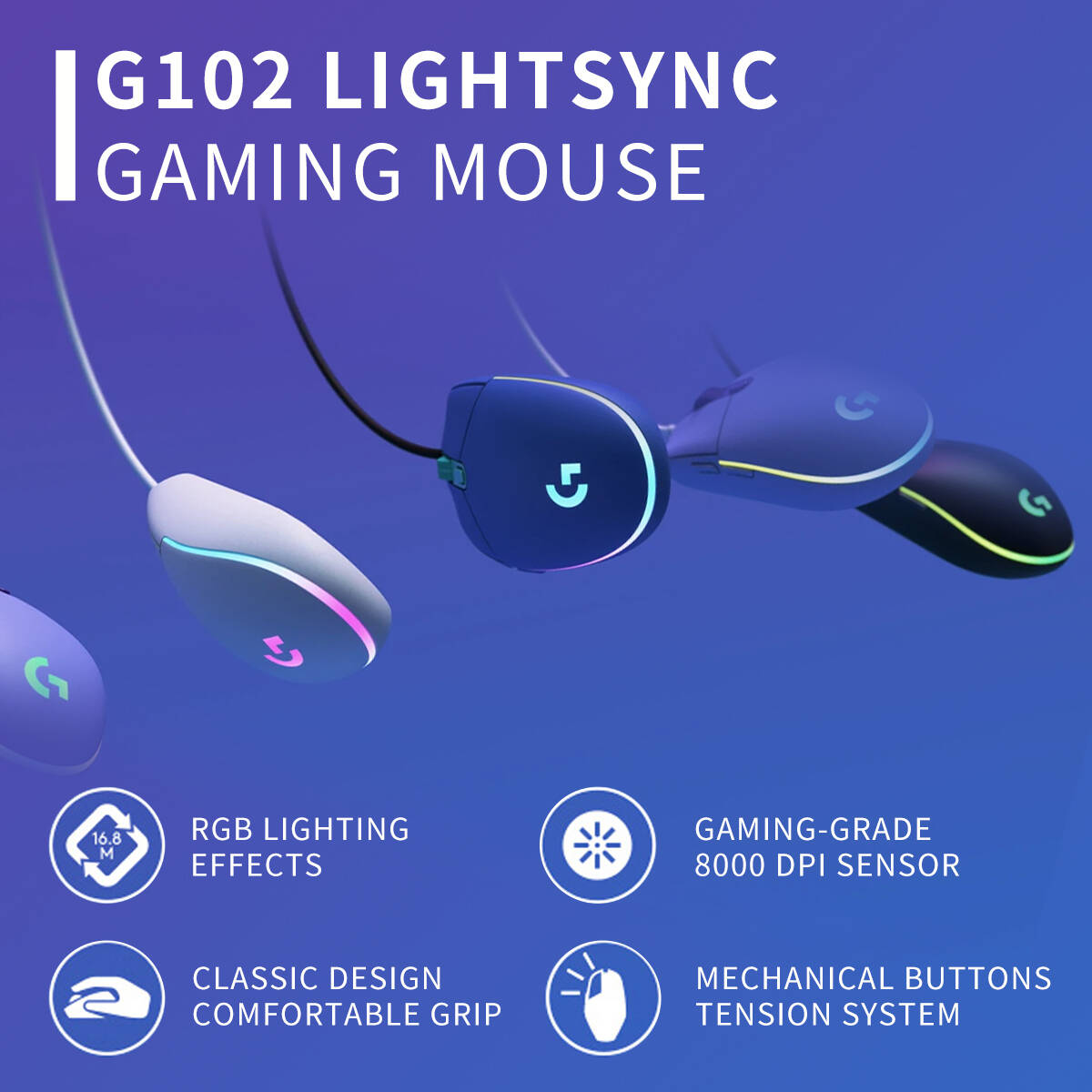 Mouse da gioco cablato Logitec - Logitech Mouse G203 recensione e prezzo
